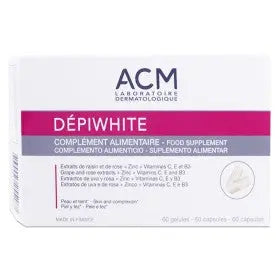 ACM DEPIWHITE COMPLÉMENT ALIMENTAIRE 60 GÉLULES - Lariboisière Shop