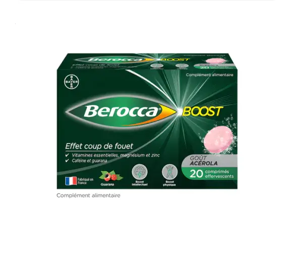 Berocca Boost Vitamines, Caféine et Guarana – boîte de 20 Lariboisière Shop