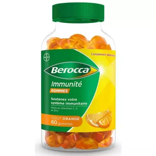 Berocca Immunité Gomme Orange – 60 gommes Lariboisière Shop