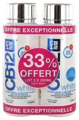 CB12 White – Bain de Bouche Éclaircissant Lot de 2 x 250 ml Lariboisière Shop