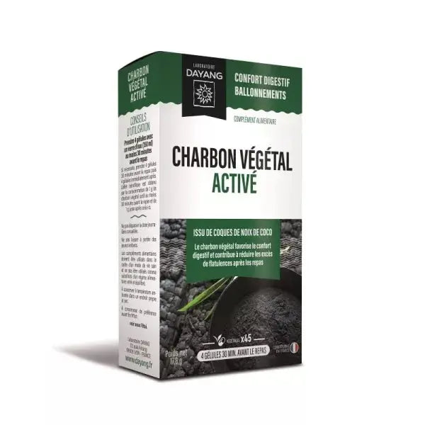 DAYANG Charbon Végétal Activé – 45 gélules végétales Lariboisière Shop