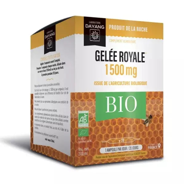 DAYANG Gelée Royale 1500 mg BIO – 20 ampoules Lariboisière Shop