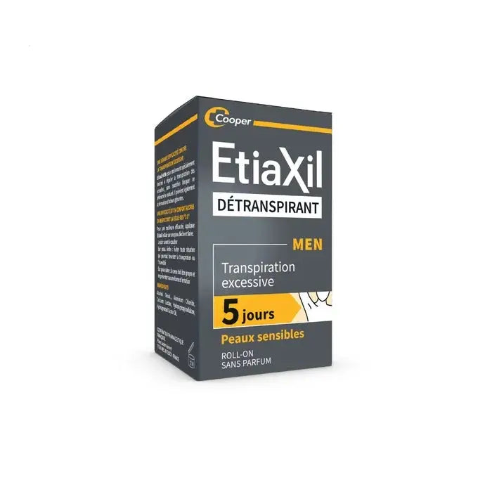 Etiaxil MEN - Détranspirant Transpiration Excessive - Peaux Sensibles, 15ml Lariboisière Shop