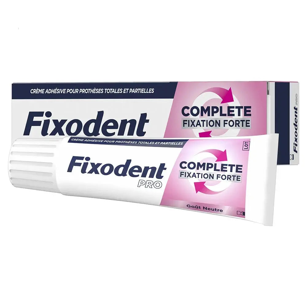 Fixodent Pro Complete Créme Adhésive pour Prothèses Totales & Partielles Soin neutre 47g Lariboisière Shop