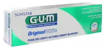GUM ORIGINAL WHITE Dentifrice Fluoré Blancheur 75ml Lariboisière Shop
