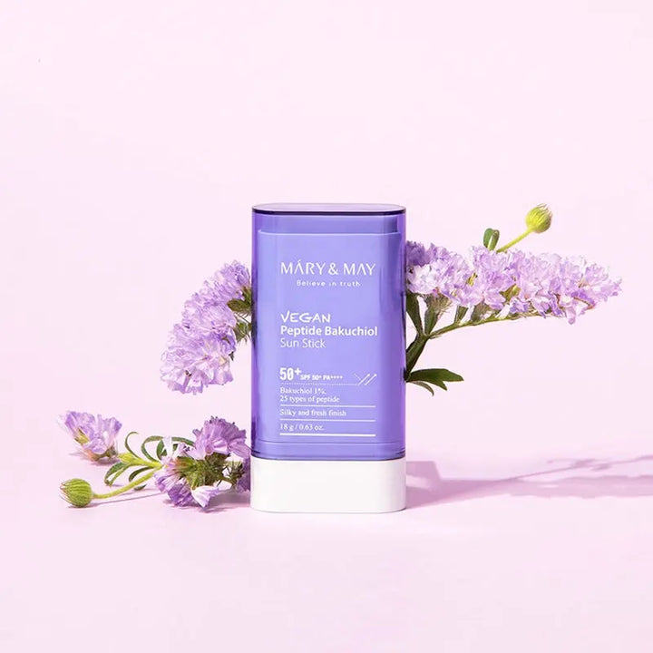 MARY & MAY - Vegan Peptide Bakuchiol Sun Stick SPF50+ PA++++ - 18g Pharmacie Lariboisière Shop