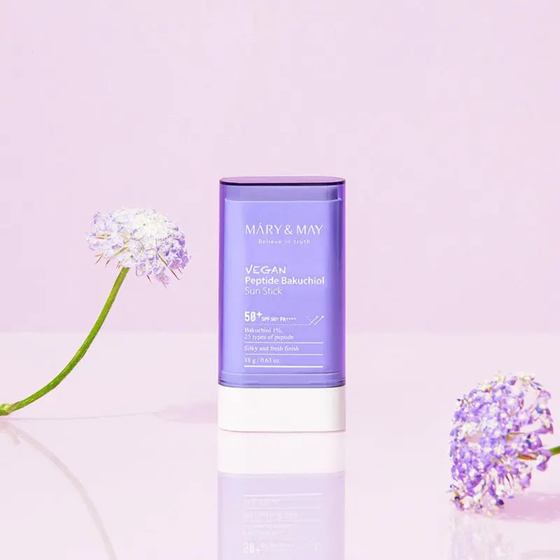 MARY & MAY - Vegan Peptide Bakuchiol Sun Stick SPF50+ PA++++ - 18g Pharmacie Lariboisière Shop