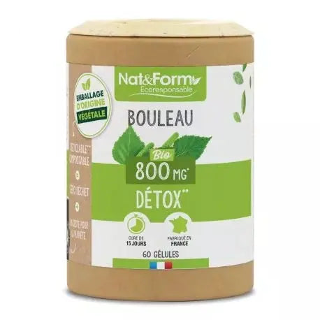 NAT&FORM Bouleau 800 mg Détox – 60 gélules Lariboisière Shop