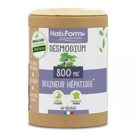 NAT&FORM Desmodium 800 mg Draineur Hépatique – 60 gélules Lariboisière Shop
