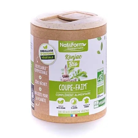 NAT&FORM Konjac Bio Coupe-Faim – 60 gélules Lariboisière Shop
