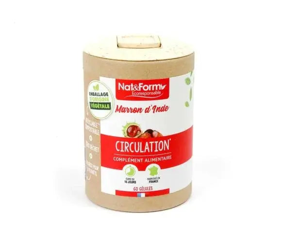NAT&FORM Marron d'Inde Circulation – 60 gélules Lariboisière Shop