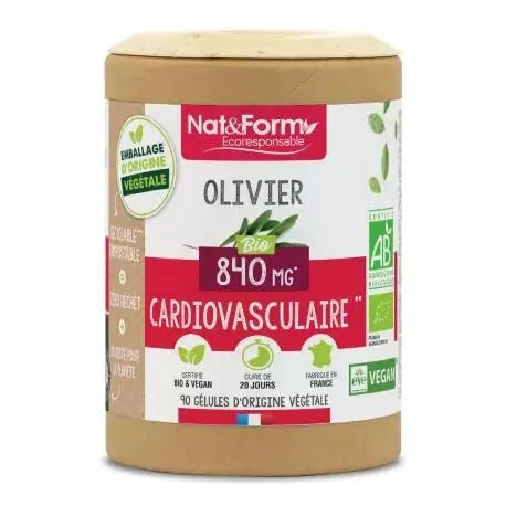 NAT&FORM Olivier 840 mg Cardiovasculaire – 60 gélules Lariboisière Shop