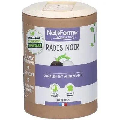 NAT&FORM Radis Noir – 60 gélules Lariboisière Shop
