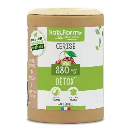 Nat & Form - Cerise 880 mg Détox – 60 gélules Lariboisière Shop