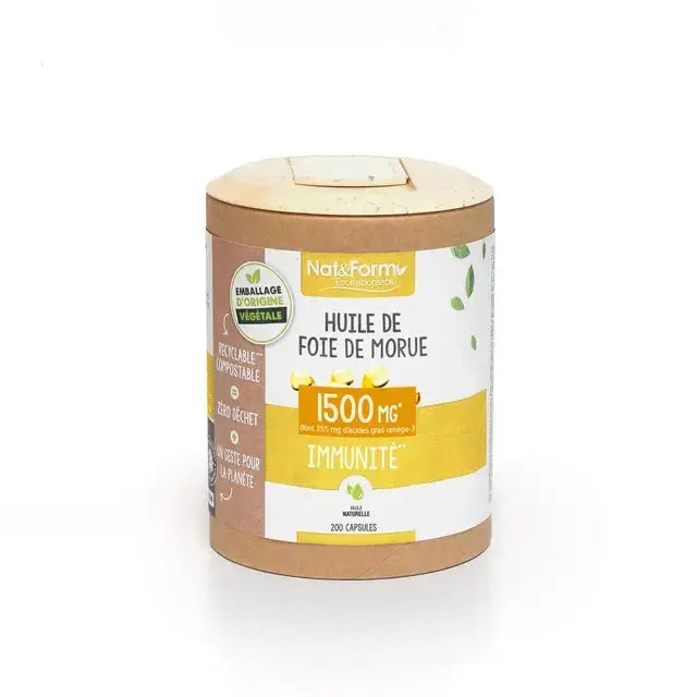 Nat & Form - Huile de Foie de Morue Immunité – 60 capsules Lariboisière Shop