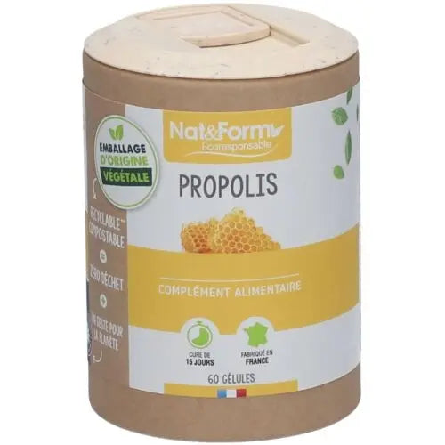 Nat & Form - Propolis 1280 mg – 60 gélules Lariboisière Shop