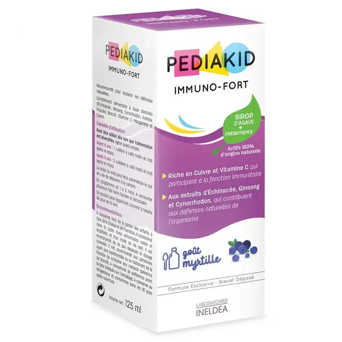 PEDIAKID Immuno-Fort – Sirop Goût Myrtille 125 ml Lariboisière Shop