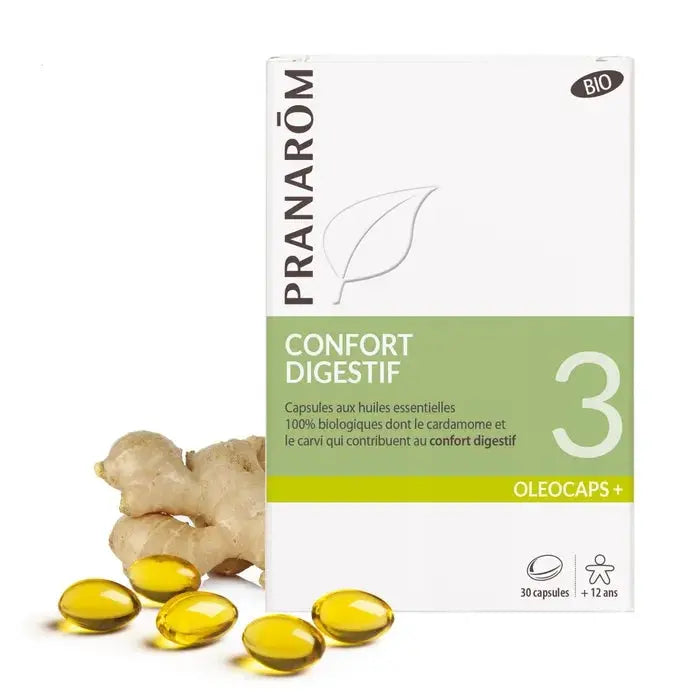 PRANARÔM Oléocaps 3 - Confort Digestif Bio – 30 Capsules Lariboisière Shop