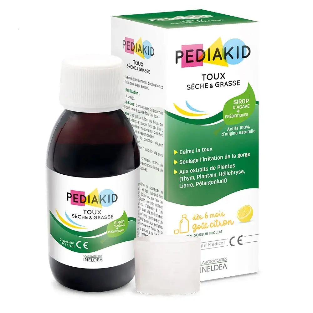 Pediakid Sirop Toux Seche Et Grasse Gout Citron 125ml Lariboisière Shop