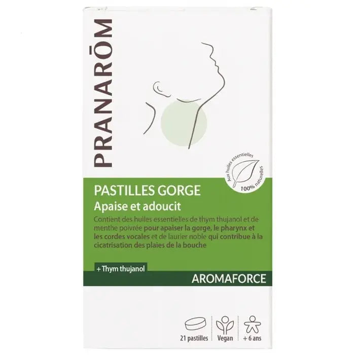 Pranarom Aromaforce - Pastilles Gorge Bio, 21 Pastilles Lariboisière Shop