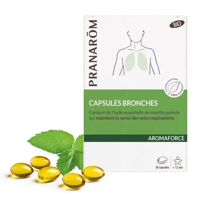 Pranarom Capsules Bronches BIO, 30 Capsules Lariboisière Shop