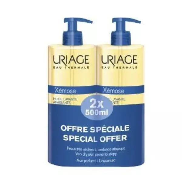 Uriage Xémose Huile lavante x2 500ml - Lariboisière Shop