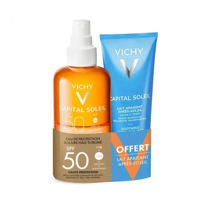 Vichy – Capital Soleil Eau de Protection Solaire Hâle Sublime SPF50 200 ml + Après-Soleil 100 ml Lariboisière Shop