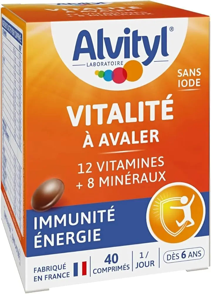 Alvityl Vitalité est un complément alimentaire 40 dragée Lariboisière Shop