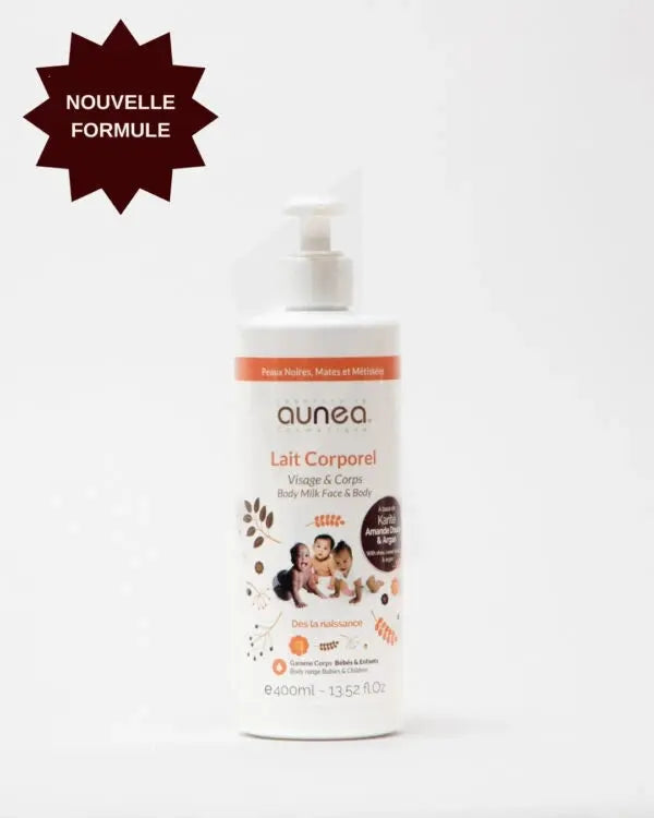 Aunéa Lait Corporel Visage et Corps – Flacon pompe 400 ml Lariboisière Shop