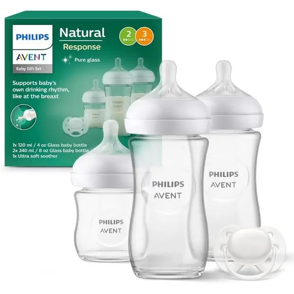 Avent - Coffret nouveau-né de 3 biberons Natural response verre Lariboisière Shop