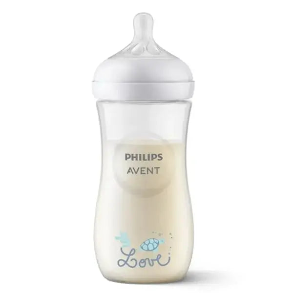 Avent - NATURAL RESPONSE - Biberon Love Tortue - Débit 4 - 3 mois et plus - 330ml Lariboisière Shop