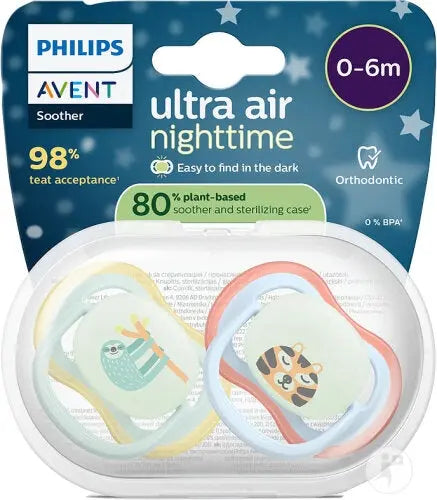 Avent - Sucette +0 Mois Air Paresseux/Lion - 2 Pièces Lariboisière Shop