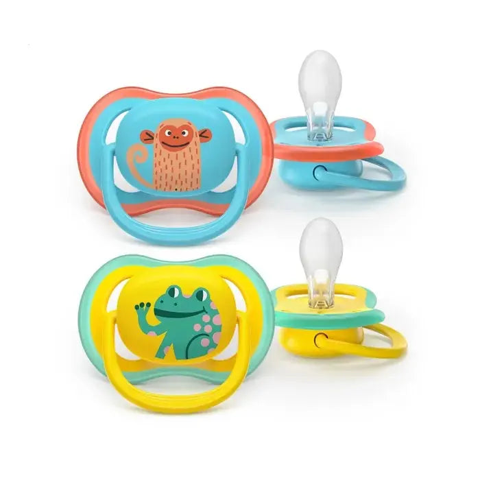 Avent - ULTRA AIR - Sucettes Orthodontiques - Décor Animaux - 18 Mois et Plus, 2 Sucettes Lariboisière Shop