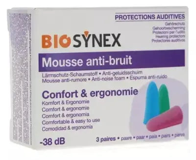 BIOSYNEX - Protection auditive en mousse - x3 paires Lariboisière Shop