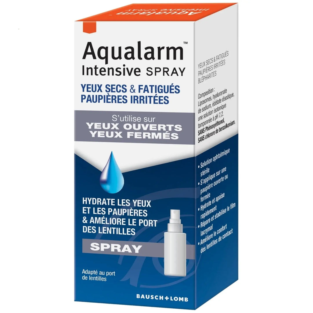 Bausch & Lomb - Aqualarm - Intensive Spray Pour Yeux Rouges - Secs et Fatigués - 10ml Lariboisière Shop