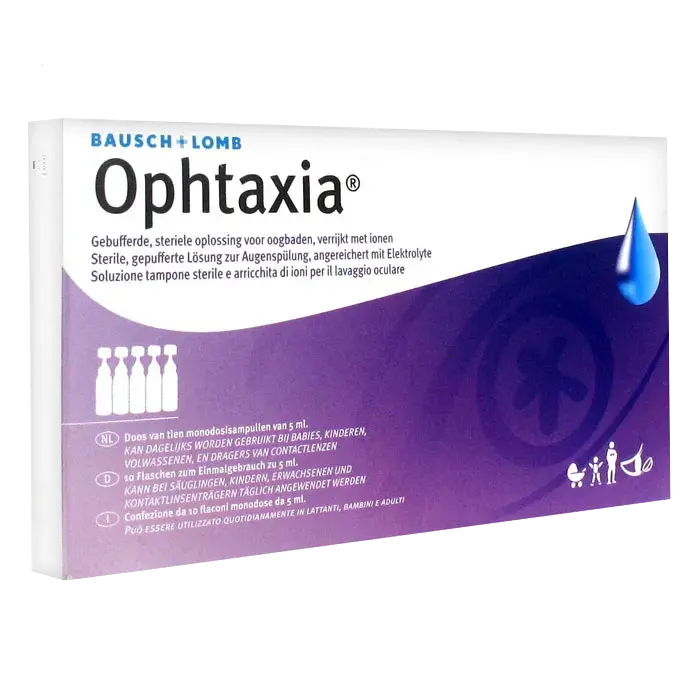 Bausch & lomb - OPHTAXIA - Solution de Lavage Oculaire unidoses 10x5ml - 50ml Lariboisière Shop