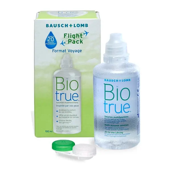 Bausch+Lomb - Biotrue - Flight Pack - Solution multifonctions pour lentilles souples - 100ml Lariboisière Shop