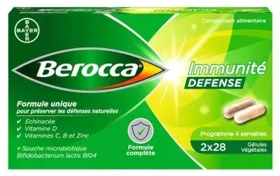 Berocca Immunité Défense – 2 x 28 gélules végétales Lariboisière Shop