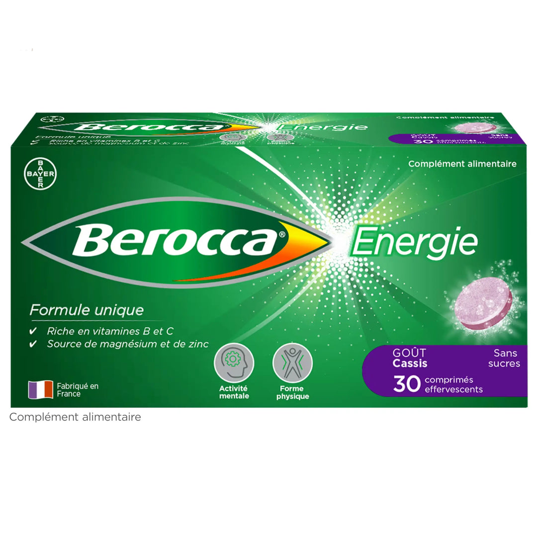 Berocca® - Energie Effervescent Cassis - 30 Lariboisière Shop