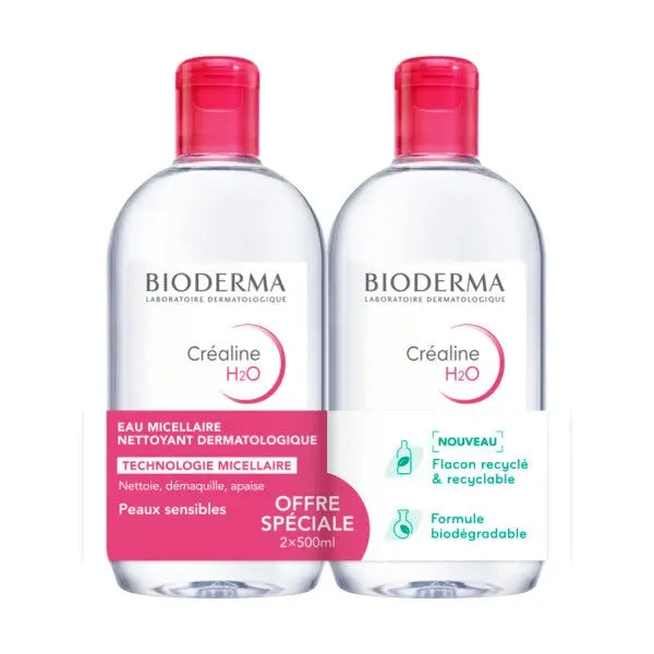 Bioderma Créaline H2O sans parfum – Lot de 2 500ml Lariboisière Shop