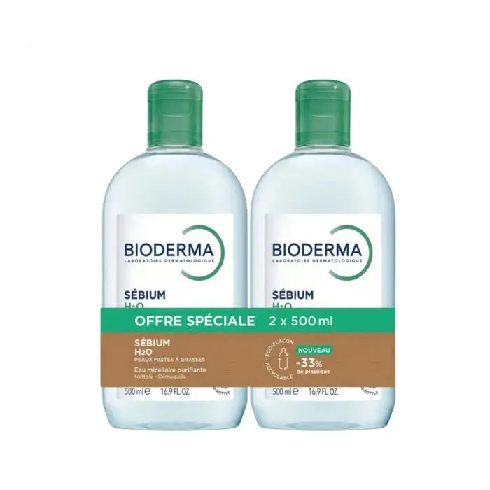 Bioderma Sébium H2O 2x500ml Lariboisière Shop