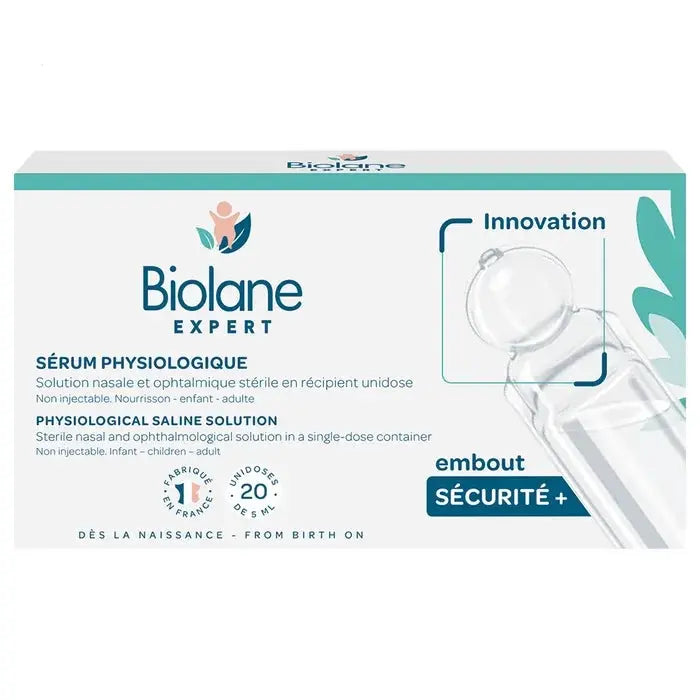 Biolane Sérum Physiologique 20 Unidoses de 5 ml Lariboisière Shop