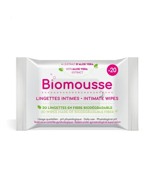 Biomousse - Lingettes intimes - 20 lingettes Lariboisière Shop