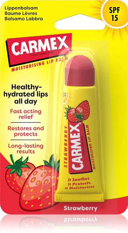 Carmex - Strawberry baume à lèvres en tube - SPF 15 Lariboisière Shop