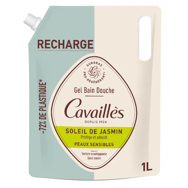 Cavaillès Gel Bain Douche RECHARGE Soleil de Jasmin 1L Lariboisière Shop