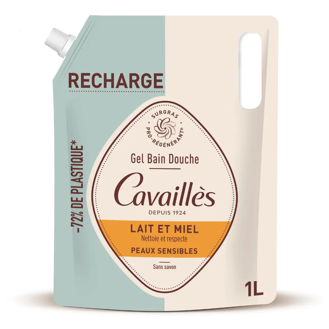 Cavaillès  Recharge Gel Bain Douche Lait & Miel 1L Lariboisière Shop