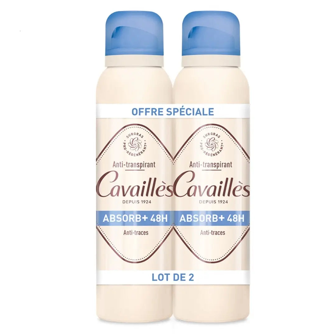 Cavaillès  Spray Déodorant Anti-Traces 48H 2X150ML Lariboisière Shop