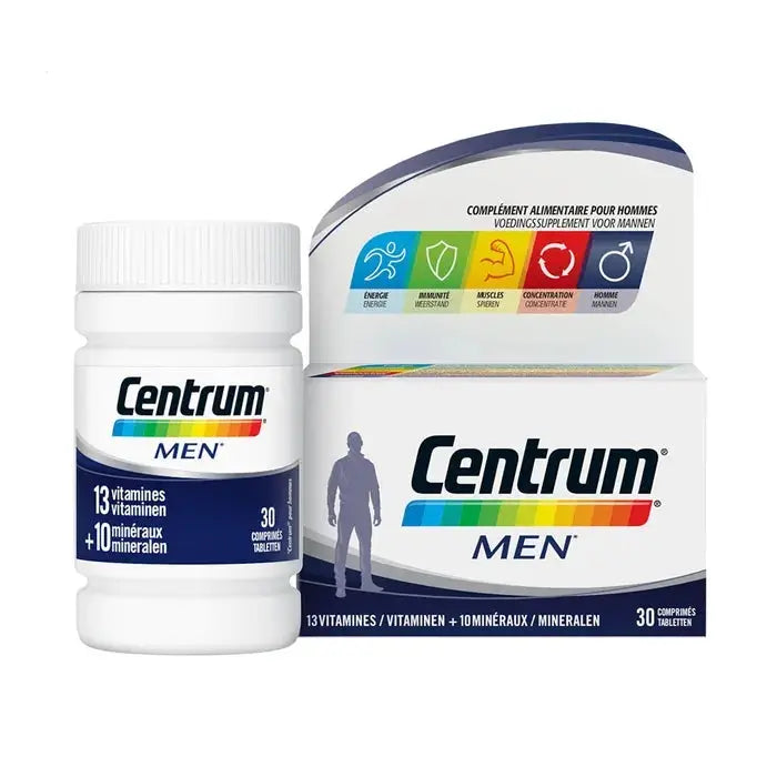Centrum Men 30 Comprimés – Multivitamines pour la Vitalité et les Besoins Nutri de l'Homme Lariboisière Shop