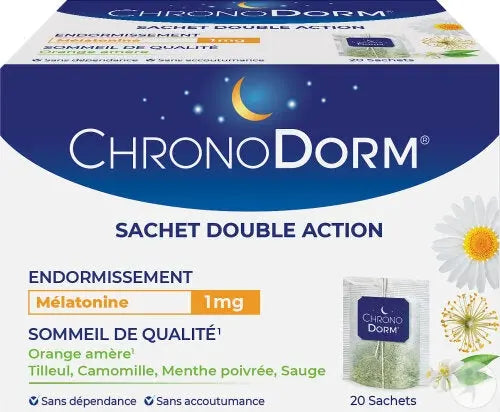 ChronoDorm - Mélatonine 1mg Tisane - 20 Sachets Lariboisière Shop