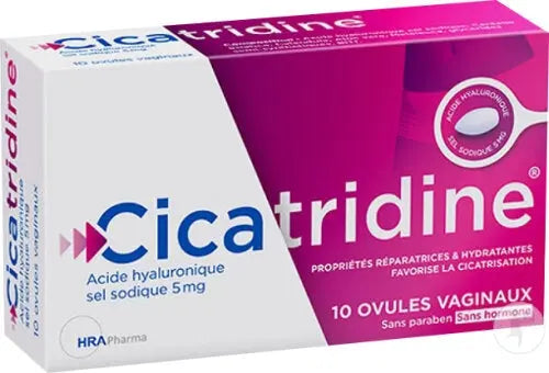 Cicatridine - Ovules Vaginaux À L’Acide Hyaluronique/Cicatrisation/Sècheresse Vaginale - 10 Pièces Lariboisière Shop